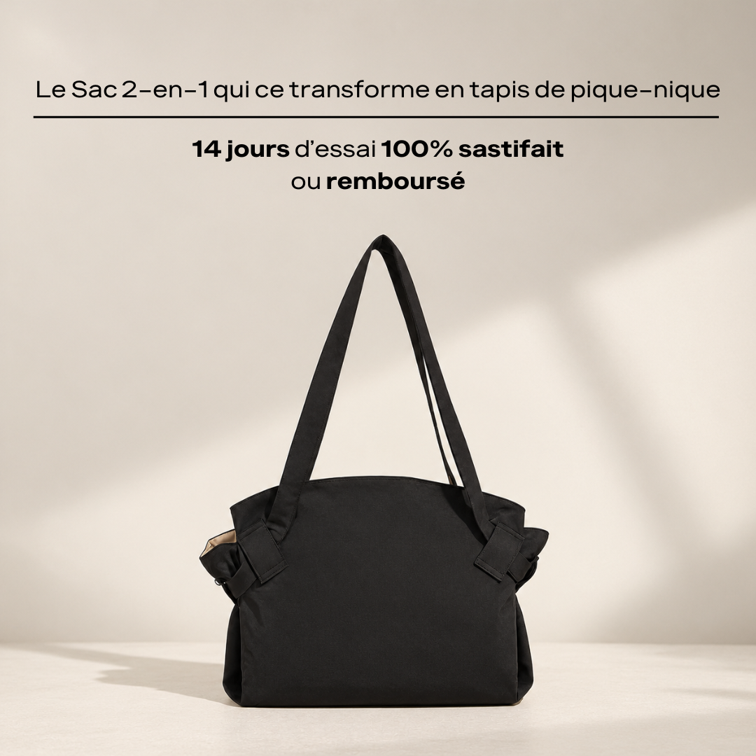 Sac fourre tout 2-en-1 tapis de pique-nique