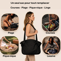 Sac fourre tout 2-en-1 tapis de pique-nique