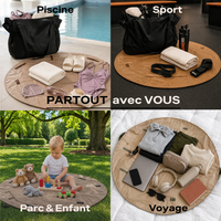 Sac fourre tout 2-en-1 tapis de pique-nique